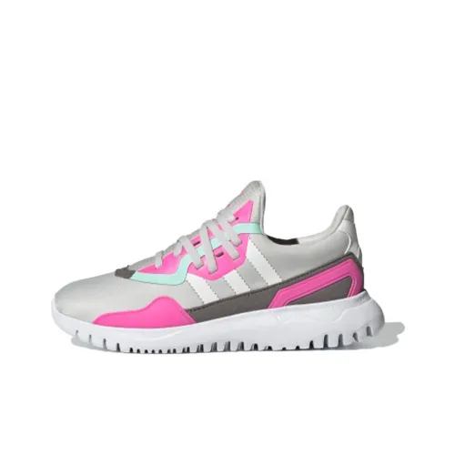 Adidas Originals Flex Collection Устойчивый к истиранию Дышащие Низкие Кеды для Детей Lifestyle Shoes Серый Розовый