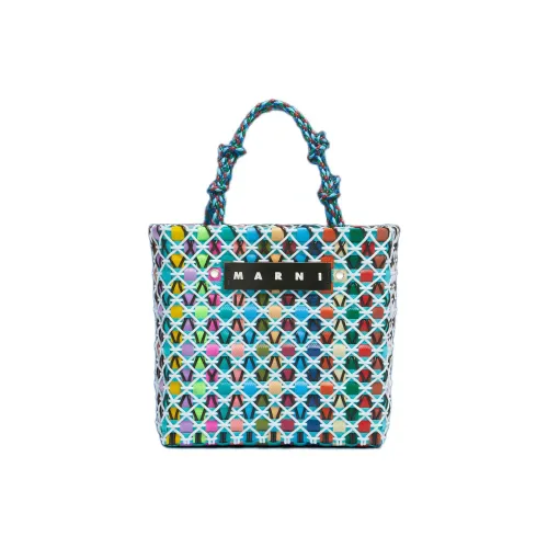 MARNI Полипропиленовая сумка-тоут из поливинилхлорида сумка для покупок женская многоцветная и синяя