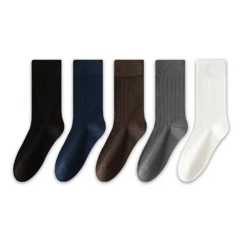 MIZU Набор из 5 шт (ассорти) Мужские носки MID до икры