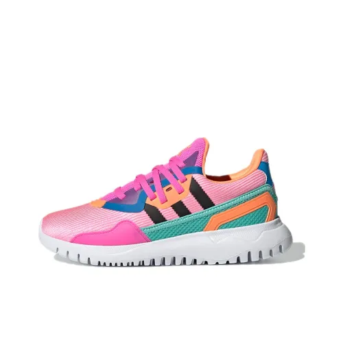 Adidas Originals Flex Collection J Устойчивый к истиранию Низкий Топ Детские Лифт Кроссовки Розовый Синий