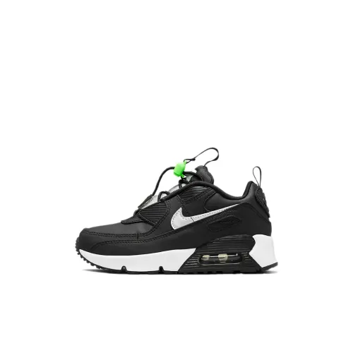 Nike Air Max 90 Toggle Low Топ Беговые кроссовки Черный белый Для детей 3-7 лет