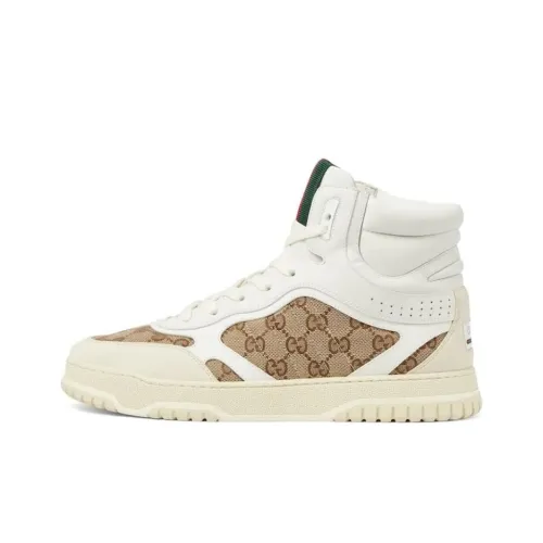 GUCCI RE Web High Топ Повседневная обувь Мужская Темно-коричневый