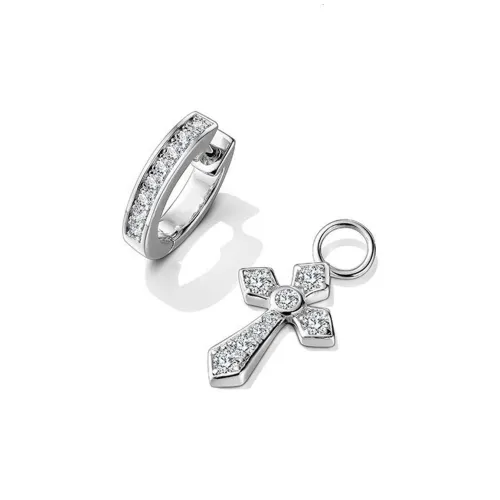 HOLLY RYAN Серьги с цирконием Мужской Утонченный Сияющий Стиль Fashion Minimalist Универсальные Асимметричные Серьги