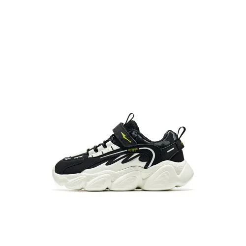 ERKE KIDS Soufflé Амортизация Oтскок Противоскользящий Низкий Топ Детская Обувь для Лифайта Черный Белый Детский