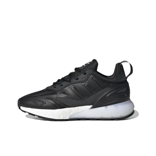 Adidas Originals ZX 2K BOOST 2,0 J Нижняя юбка Устойчивый к истиранию Низкий топ Детские повседневные кроссовки Черный белый Подростки