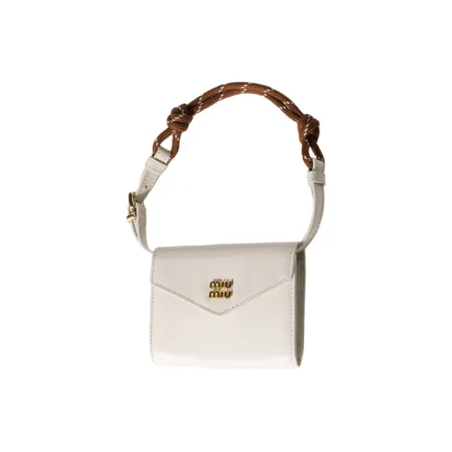 MIU MIU Кожа Кошелек Женские Табак и Мел Белый
