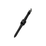 Личи зернистая текстура, кожа, серебряная застежка-бабочка, джентльменский черный