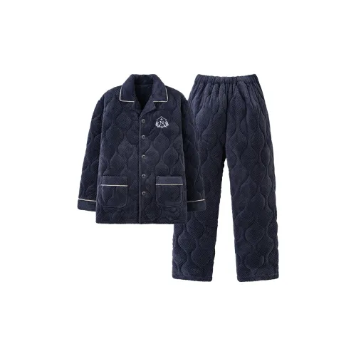 Mulong Family Пижамный комплект Мужской Темно-синий