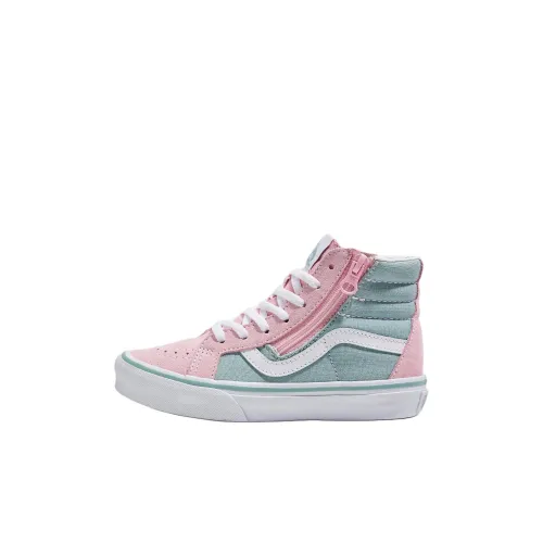 Vans SK8 HI Высокий Топ Детские Скейтбординги Зеленый Розовый Детский
