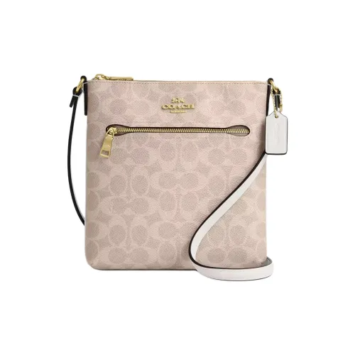 COACH Rowan Покрытый холст Сумка через плечо Мини Женская Песочный