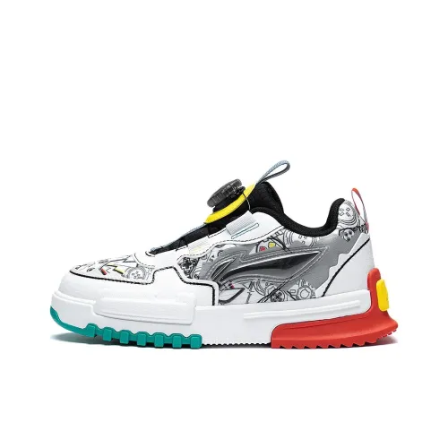 LINING YOUNG Sports Life Collection Противоскользящий Устойчивый к истиранию Низкий Топ Детские Лайфстайл Обувь Черный Белый