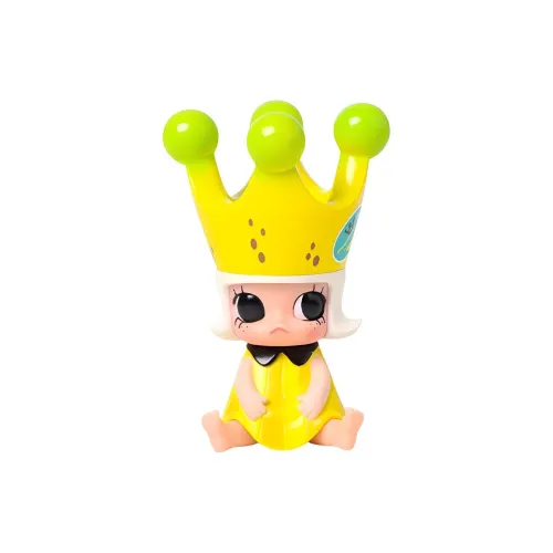 POP MART 100% Molly Banana Crown Модные Фигурки 10,5 см
