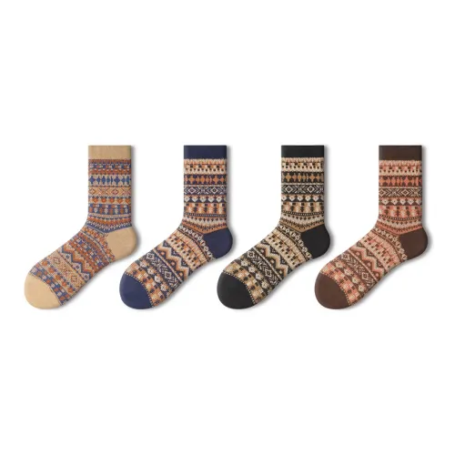 PRIMEET Носки Crew Осенние и Зимние Унисекс 4 Пачки