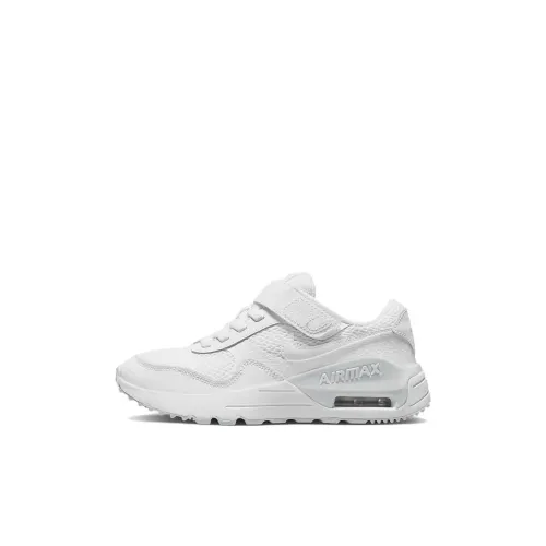 Nike Air Max SYSTM Амортизация Износостойкий Низкий Топ KIDS Лайфстайл Обувь Белый Дети Возраст 3-7 лет