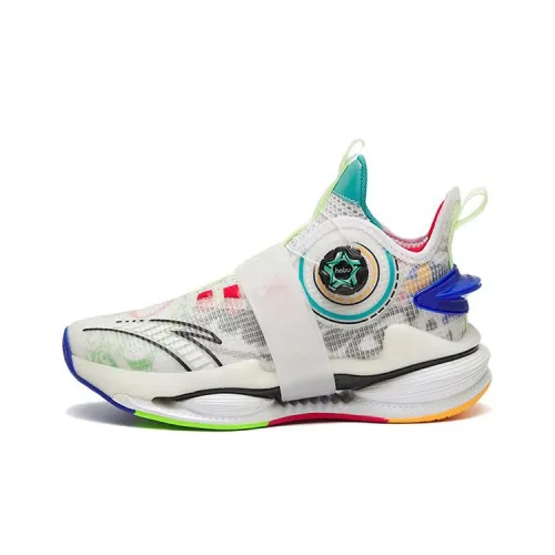 ANTA Противоскользящие амортизаторы с устойчивостью к истиранию MID Топ Спортивная повседневная обувь Белый Черный Красный