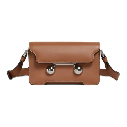 MARNI Телячья кожа Сумка через плечо Сумка на плечо Мини Женская Корица