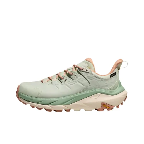 HOKA ONE ONE Kaha 2 Водонепроницаемый Баланс Низкий Топ Беговые кроссовки Унисекс Зеленый Оранжевый