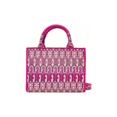 Furla Opportunity Ткань Тоут Сумка Сумка для покупок Сумка через плечо Сумка Маленькая Женская Розовая