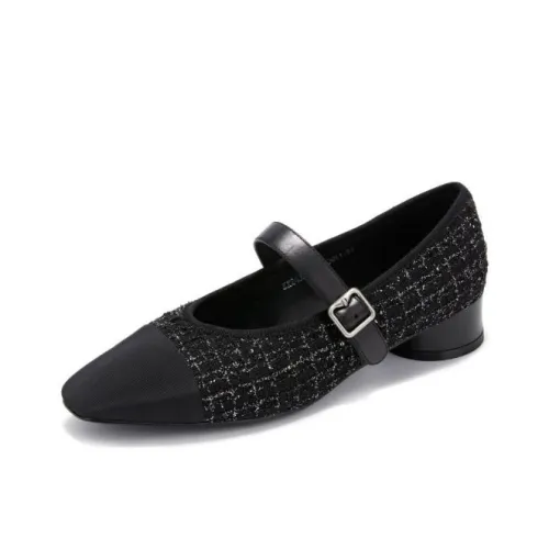 ELLE Грубый каблук Мэри Джейн туфли 3 см женские