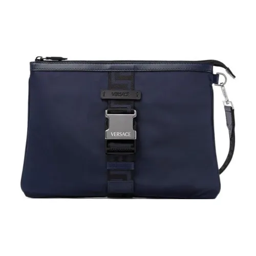 VERSACE Полиамид Клатч Мужской Синий