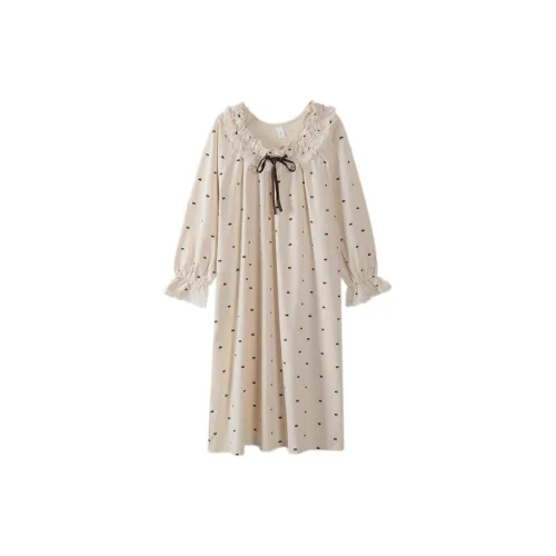 X QINGE Ночная сорочка Женская Абрикос