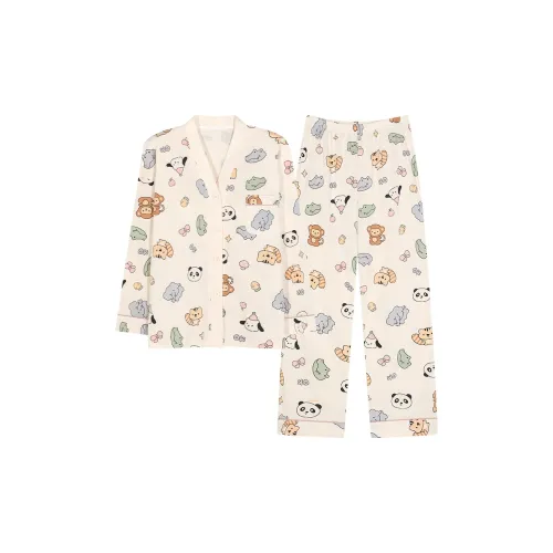 UAVAE Пижамный комплект женский абрикосовый