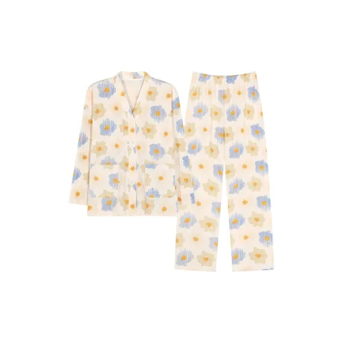 UAVAE Пижамный комплект женский абрикосовый