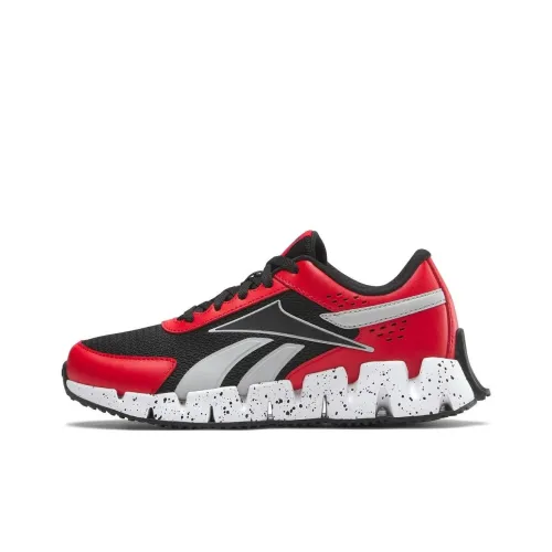 Reebok Zig Dynamica 2 Low Топ Детские Беговые Кроссовки Красный Черный Подростки
