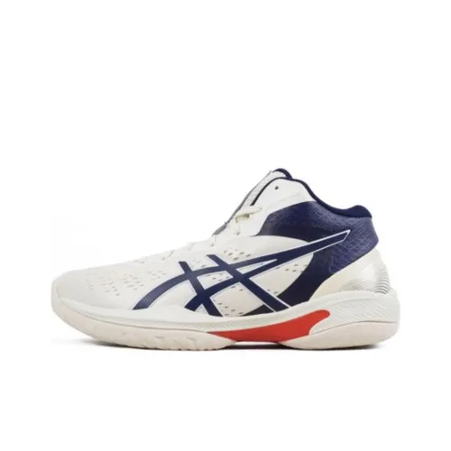 Asics GELHOOP V16 Баскетбольные кроссовки MID Топ Белый Синий Мужской