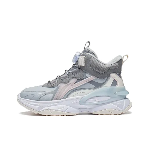 LINING YOUNG Fireworks 2,0 V2 Амортизация And Дышащий KIDS Lifestyle Shoes Туманно-серый Подростки