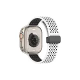 Яблоко Магнитная Пряжка Дышащая Двухцветная Часы Полоска ~ Белый/Черный