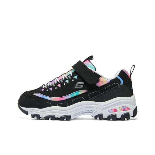 SKECHERS GIRLS Детская повседневная обувь Низкий топ Черный/Разноцветный Цвет Школьный возраст