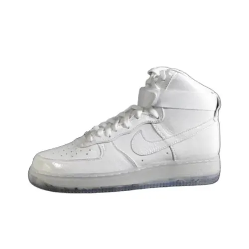 Nike Air Force 1 Slip Resistant Abrasion Resistant High Топ Скейтбординг Кроссовки Унисекс Белый