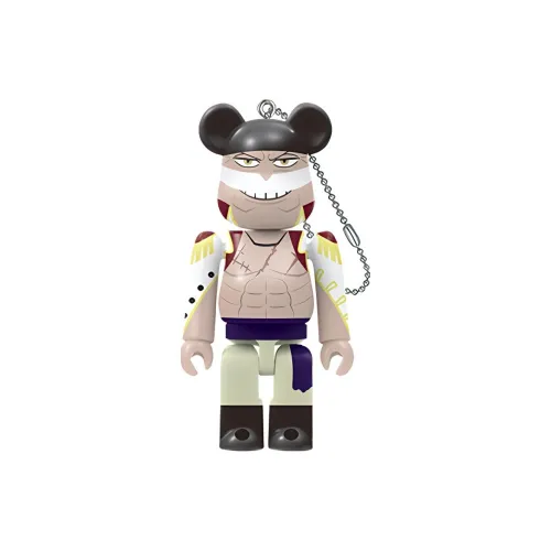 BE@RBRICK ONE PIECE Белая борода Вторая серия прозрачный слой коробка карточка 100%