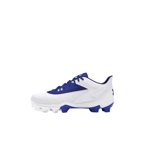 Under Armour Leadoff Slip-Resistant Abrasion-Resistant Low-Top Training Shoes Infant White Blue Утренняя слизистая устойчивая к истиранию низкий топ детские тренировочные кроссовки белый синий детский
