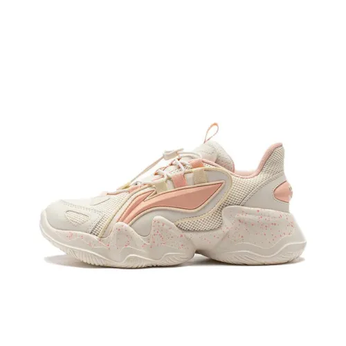 LINING YOUNG Низкий Топ KIDS Lifestyle Shoes Белый Розовый