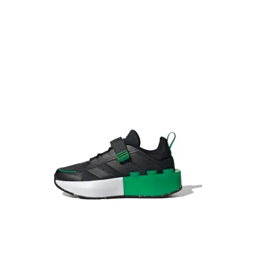 LEGO x Adidas Tech Rnr Устойчивый к истиранию Низкий Топ КIDS Lifestyle Shoes Черный Зеленый Детский