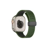 Яблоко Магнитная Пряжка Дышащая Двухцветная Часы Полоска ~ Армейский Зеленый Черный