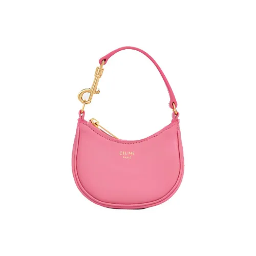 CELINE Гладкая коровья кожа Сумка Монетница Сумка Экстра Маленькая Женская Ярко-розовая