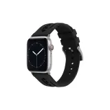 Квадратный вырез, силиконовый ремешок ~ черный