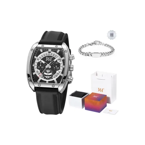 361° Кварцевый механизм Мужские часы 44,6мм*47,8мм*12,7мм Черный