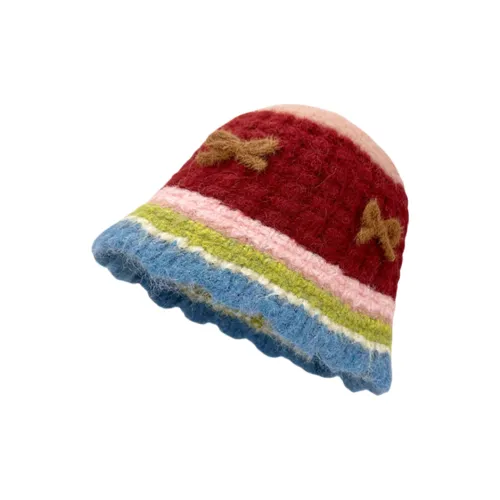 NOMK Акриловые ведрообразные шляпы женские красный синий