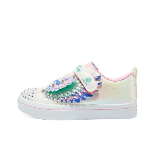 Skechers Twi Lites 2,0 Амортизация Износостойкие Низкие Кеды для Детей Lifestyle Shoes Белый Многоцветный Детский