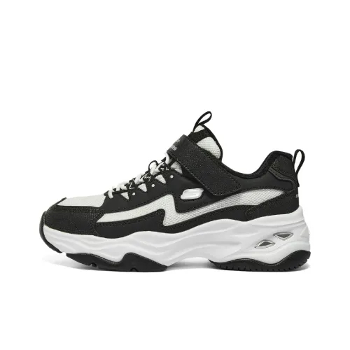 SKECHERS GIRLS Детская повседневная обувь Низкий топ Черный/Белый Школьный возраст