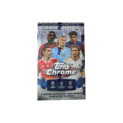 Topps 2023 24 Chrome Hobby Футбол Коробка UEFA Champions League UEFA Europa League Коробка Спортивные Карты Целая Коробка