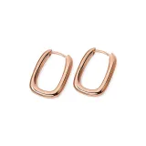 Геометрические серьги в форме U с манжетой - розовое золото