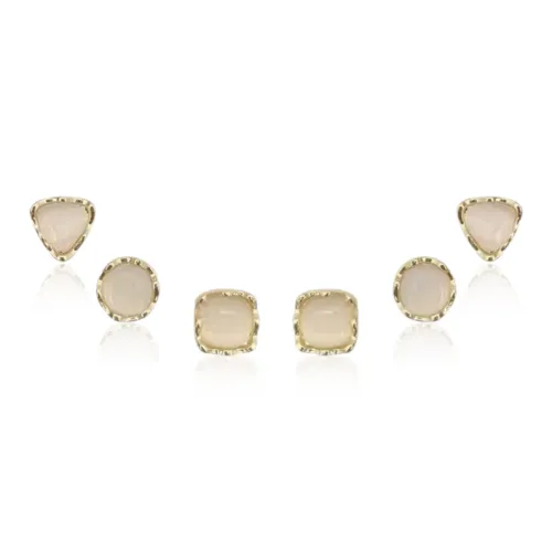 SHK Alloy Stud Earrings Women's Gold