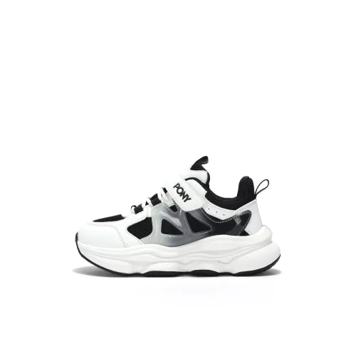 PONY Modern Abrasion Resistant Shock Absorbers KIDS Lifestyle Shoes Black White Kids