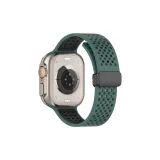 Яблоко Магнитная Пряжка Дышащая Двухцветная Часы Полоска ~ Оливково-зеленый и Черный