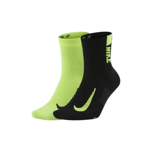 NIKE Multiplier 2 шт Зеленый+Черный Унисекс Носки
